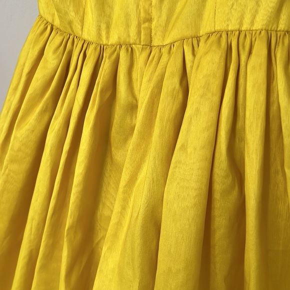 Vintage Sailor Dress Rockabilly A Line Yellow & Black Tulle Underskirt Lined - Picture 6 of 14